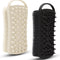 2 PC Silicone Exfoliating Body Scrubber, 2 in 1 Silicone Body Shampoo Brush, Soft Silicone Loofah for Sensitive Skin, Shower Silicone Hair Scalp Massager, Easy to Clean, Lather Well (Grey&Black)